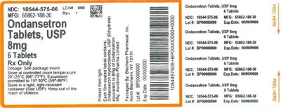 Label 8mg 6ct (Label Ondansetron Tabs 8mg  Bpi(10544 575 06) Aurobindo(65862 188 30) Rev1)